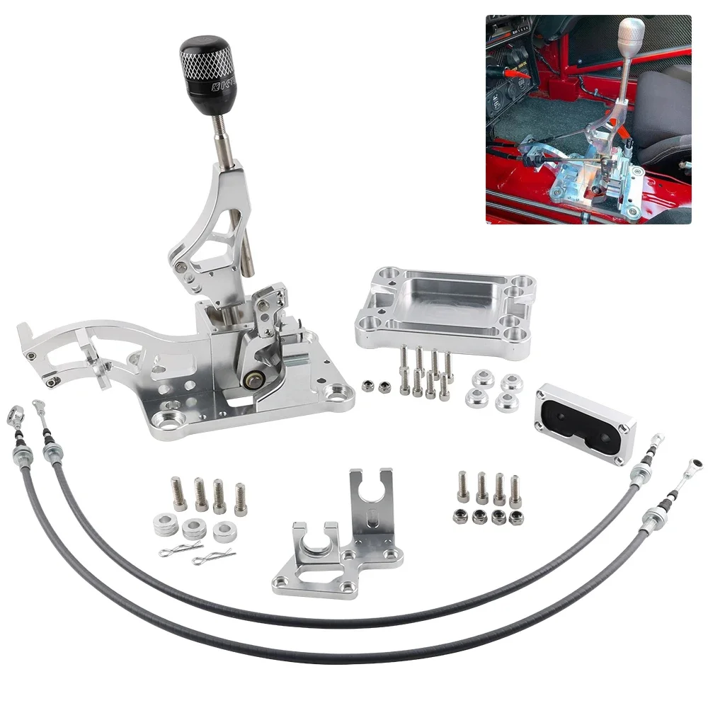 

Полный комплект в сборе: коробка переключения передач, кабели, ручка, кронштейн трансформатора, втулка брандмаума, опорная пластина для RSX K-Swap K20K24