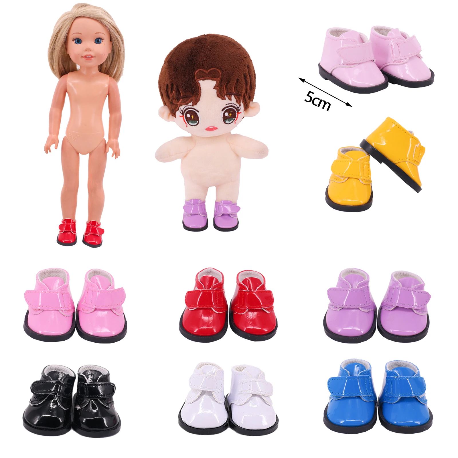 5 CM Doll Shoes Rabbit Ears Mini Shoes For 14.5 Inch Dolls & EXO Russian DIY 1/6 BJD Accessories Girl's Toy Gifts