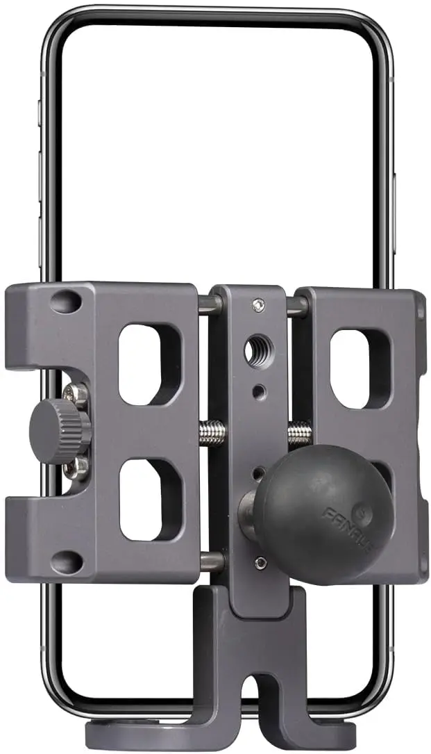 

Motorcycle Phone Mount, Aluminum Alloy Handlebar Holder for iPhone 5.5-7, Compatible with 1' RAM Ball Mounts