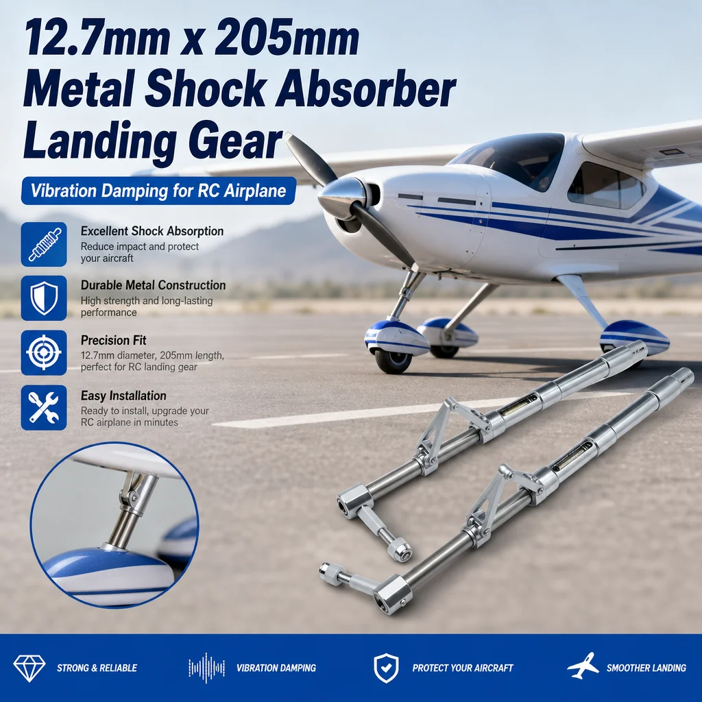 

12.7mm x 205mm Metal Shock Absorber for RC Airplane Landing Gear with Vibration Damping