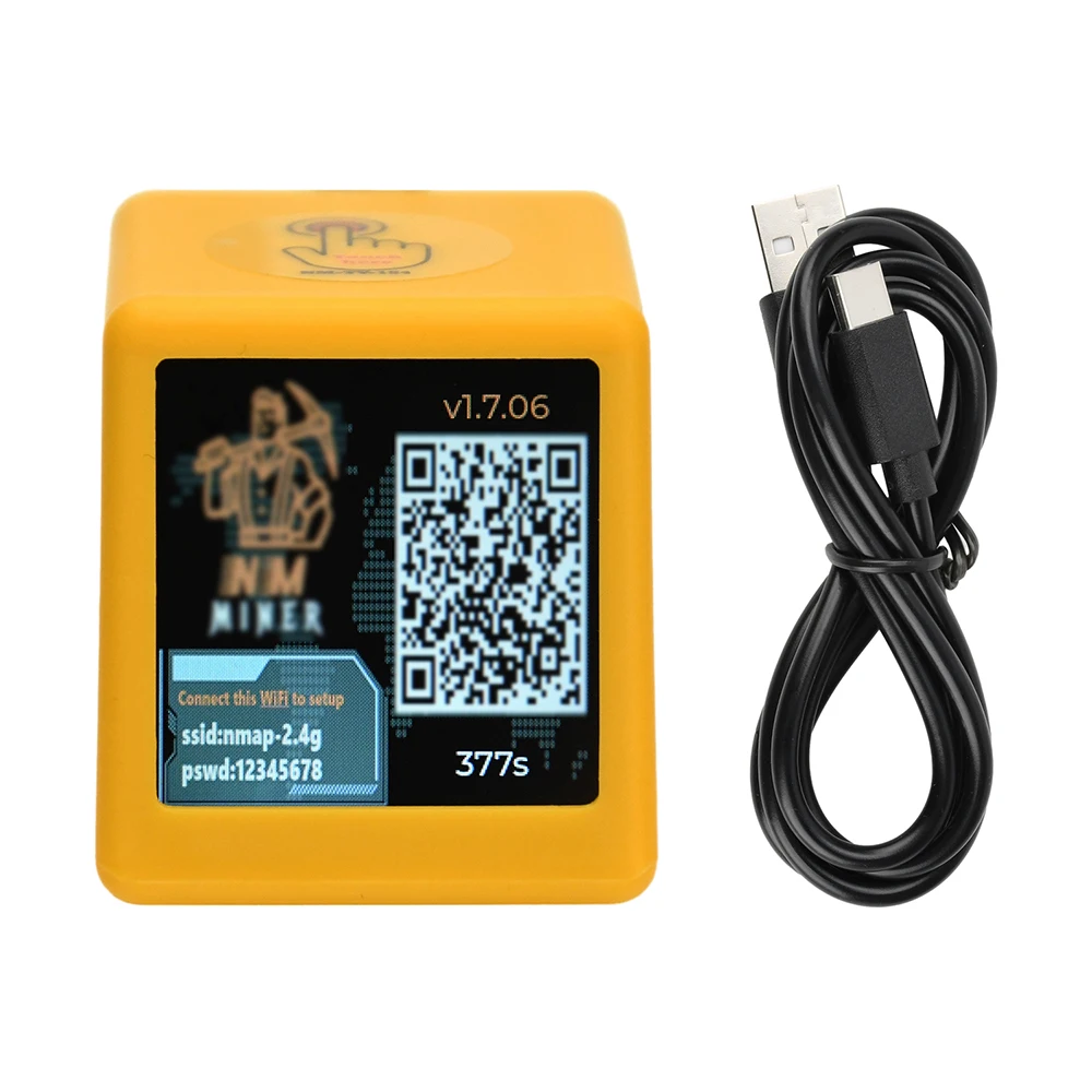 Placa de desenvolvimento ESP32-DROOM com display de 1.54 polegadas Taxa de hash de 1060kH/s e Bluetooth/Wi-Fi para mineração BTC e modo de relógio de mesa