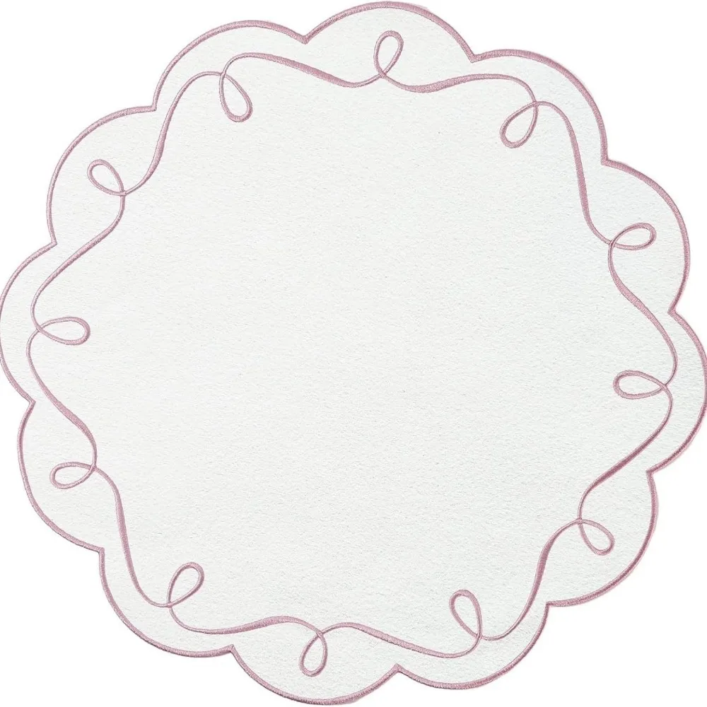 4 Stück Baumwollstoff und Wellen-Stickerei-Tischsets, individuelle Tischplattentücher für Küchentischdekoration und Zubehör – Detail 8