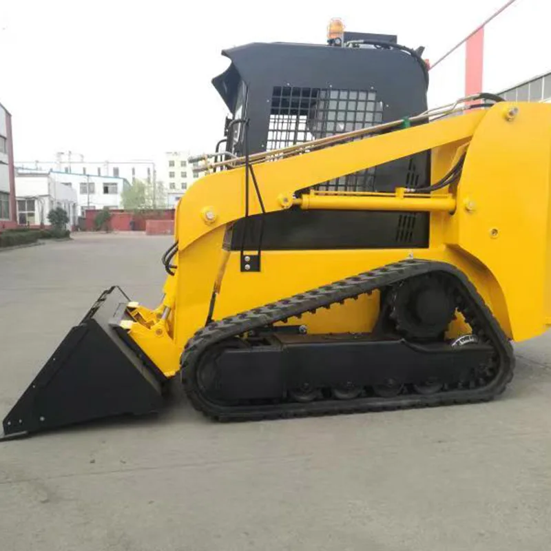 Heavy-Duty Construction 73 Hp Big Power Epa Euro 5 Hts65 Closed Cabin Crawler Mini Skid Steer Loader Sweeper Trencher