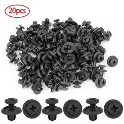 8mm Auto Fasteners Rivets Clips Retainer Black Universal Car Bumper Fender  for Mitsubishi Honda Nissan Car Accessories