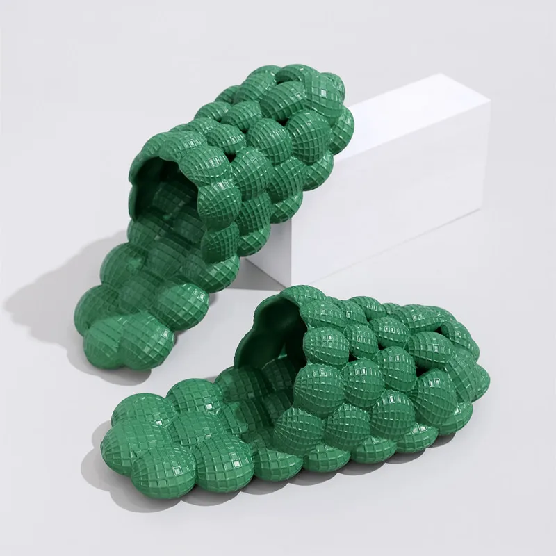 Women Man Soft Bubble Slippers Fashion  EVA Cool Home Beach Shoes Massage Sole Slippers Designer Indoor Peanut Slipper