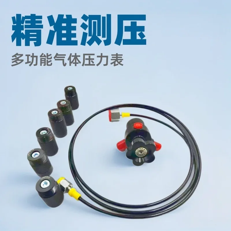 Nitrogen Charging Tool Accumulator  Gas Pressure Gauge Measuring Kit Excavator Construction Machinery Replacement Parts
