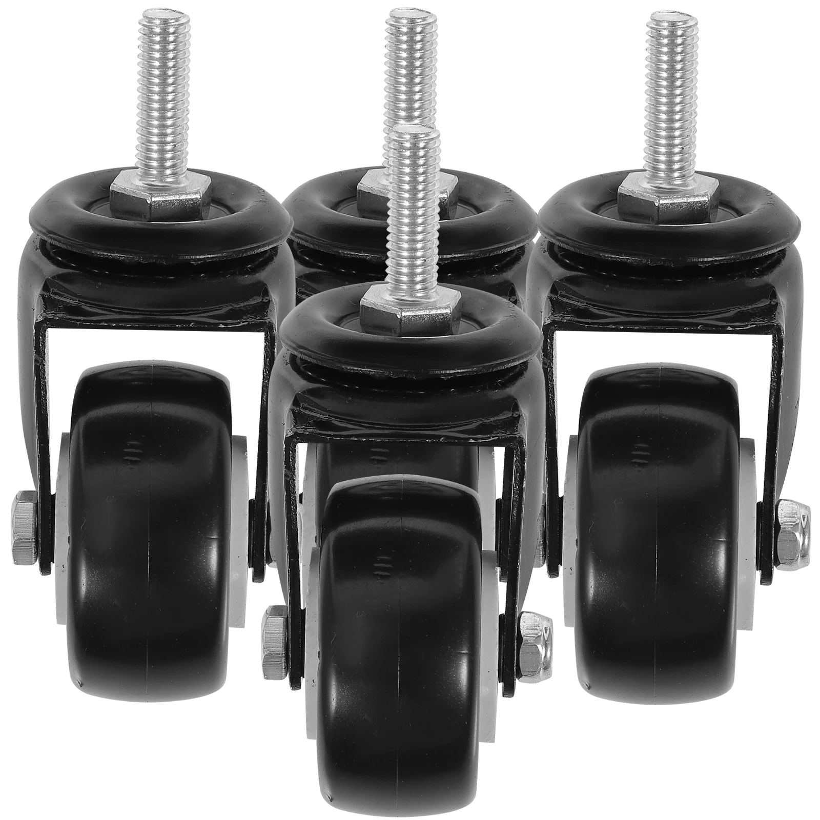 

4pcs 2 Universal Caster Wheels Screw Heavy Duty Furniture Casters PU Rollers Wheels For Office Chair Steel Bracket