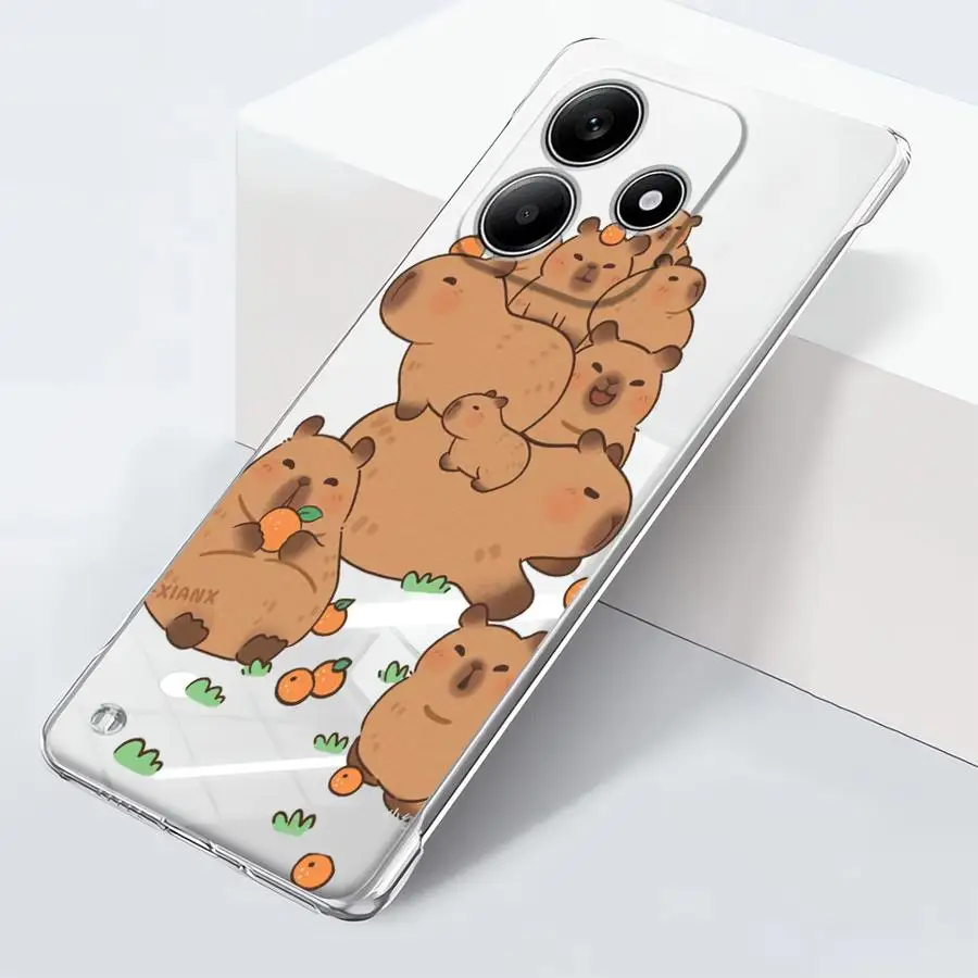 Cartoon Capybara Phone Case for Redmi Note 14ProPlus5G 14 12Pro5G 13ProPlus 13 Pro 10Pro4G TPU Soft Cover