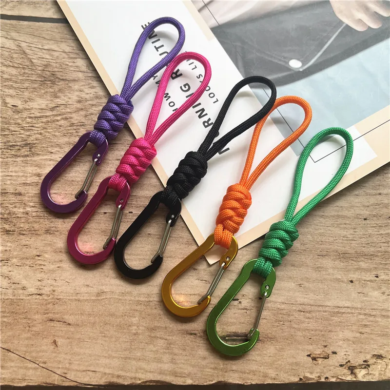 Keychain Aluminum Carabiner Keychain for Cell Phone Jewelry Anti-lost Cord for Keys Couple Lanyard Luxury Keycord Accessories