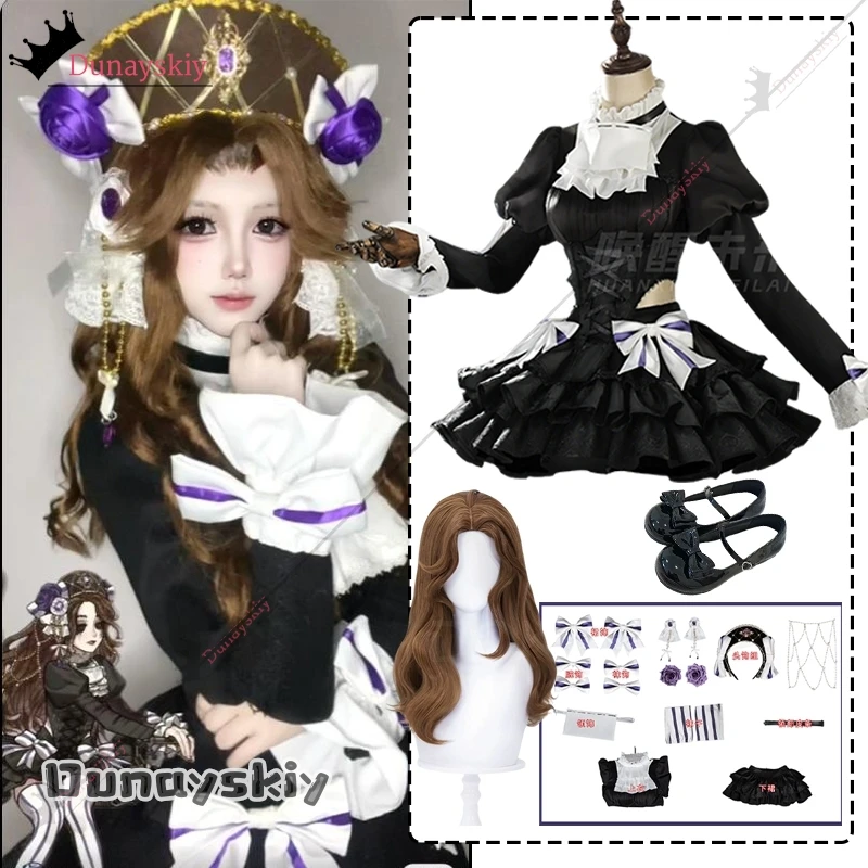 Costume de cosplay Identity Ⅴ Psychologue Ada Mesmer, robe gothique Dark Lolita, uniforme féminin, déguisement d'Halloween