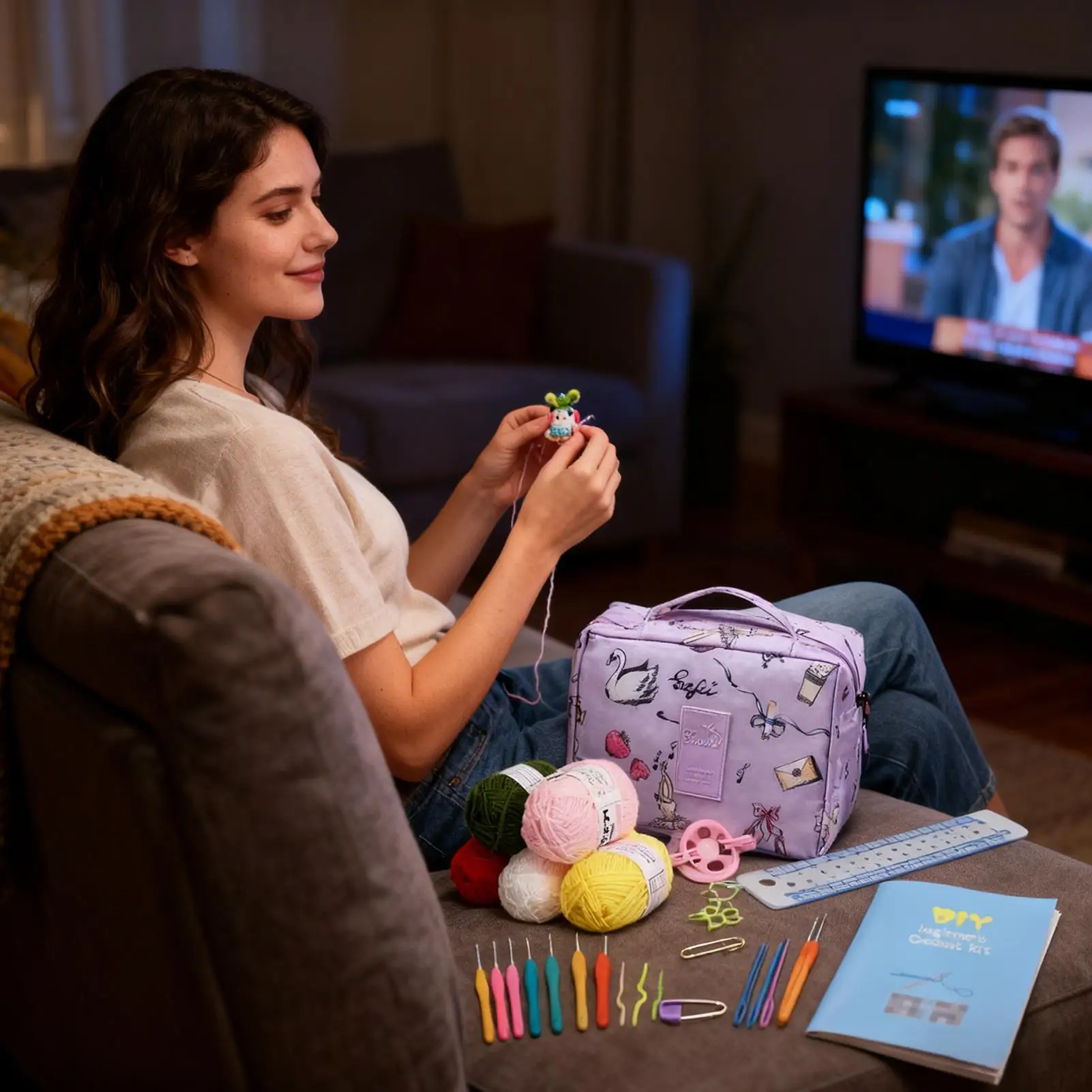 

Crochet Accessories Portable Hand Knitting Art Tools Knitting Kit For Holiday Birthday Christmas Adults Experienced Lovers Art