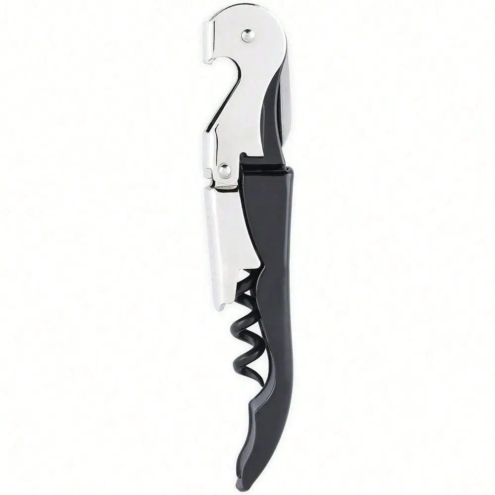 Hinged Waiters Corkscrew Wine Opener, Stainless Steel Wine Bottle Opener With Built In Foil Cutter, Home Bar Tools, Bar Cart Ac