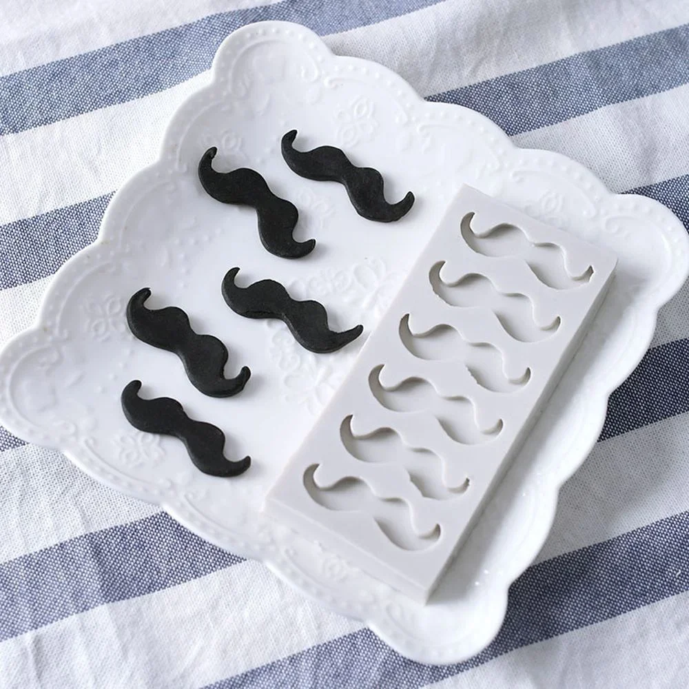 1pc DIY Silicone Mustache Mold Funny Shape Chocolate  Cake Decorating Tools Fondant Baking Dish Costume Party