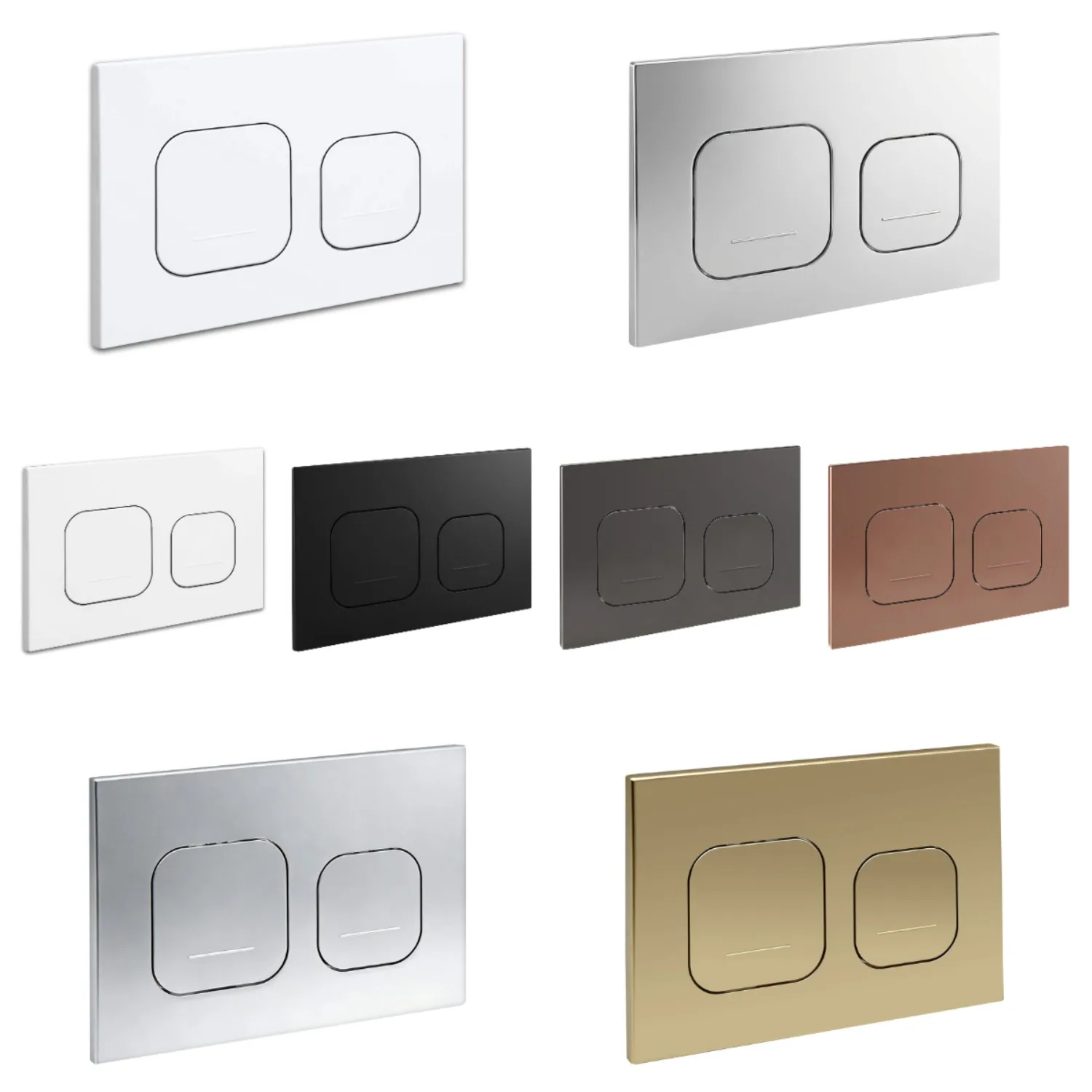 Dual Flush Push Plate Compatible with Geberit Sigma And Delta 21 Series Solid Color Button Concealed Wall Toilet Tank Components