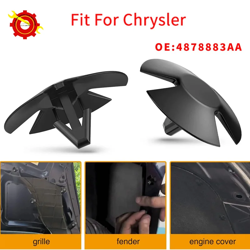 4878883AA 15 Piezas de Clips de Retención para Aislamiento de Capó de Coche para Dodge Challenger, Journey, Magnum, Charger, Avenger, Durango, Dart, Chrysler, Ram
