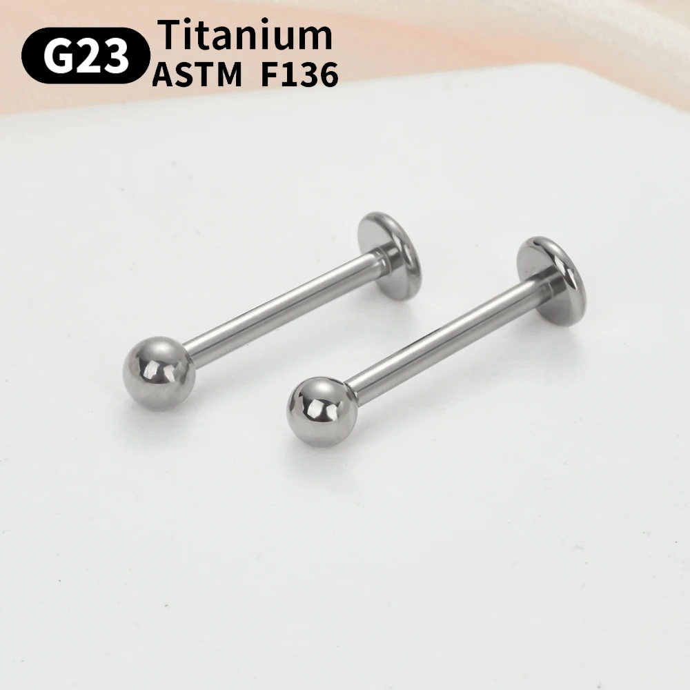 100%G23 Titanium Labret Lip Piercing Jewelry Earrings for Women Men Tragus Snug Daith Earring Ball and Cone labret Not allergic