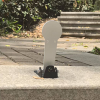 The long-necked circular target plate made of carbon steel, with a diameter of 2.55 inches, is a knockdown target.