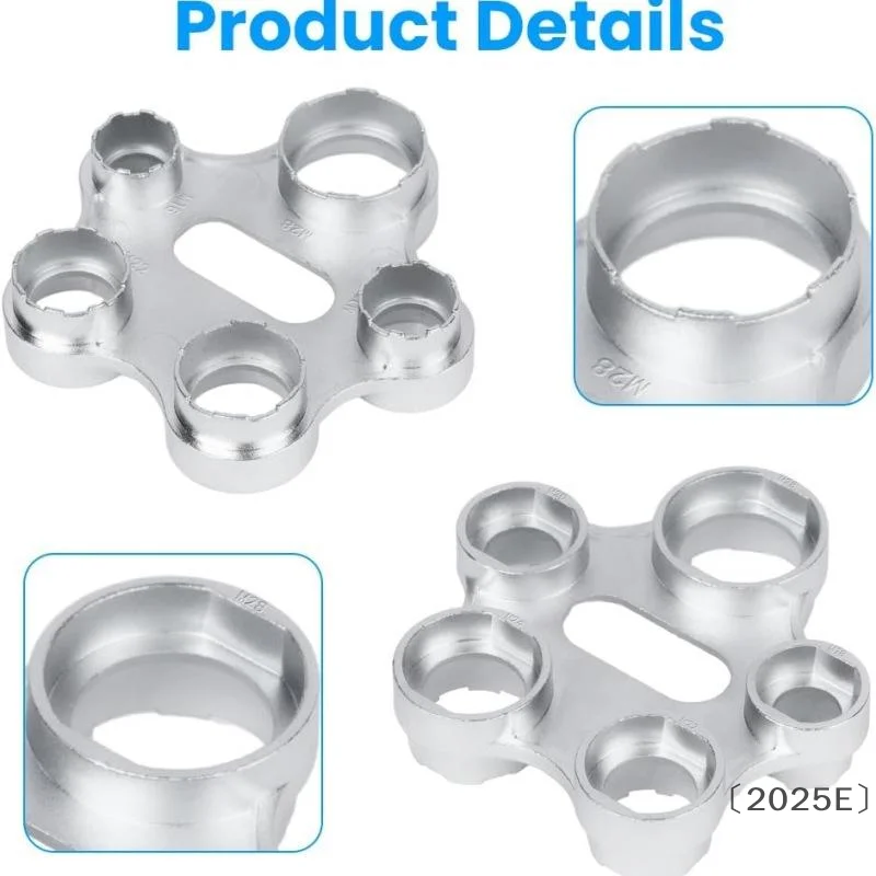 Multi-Size Faucet Aerator Wrench Removal Tool for Kitchen/Bathroom Sink 5-hole No-Slip Grip DIY Plumbing Tool〔2025E〕