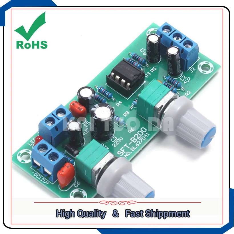 Single power supply 10V-24V subwoofer front board pre-finished Amplifiers module low pass filter board non-power amplifier