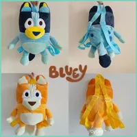 Anime 45cm Bluey Plush Backpack Cartoon Bingo Family Dog Children Large Capacity Backpack Storage Cute Plush Toy Decoration Gift