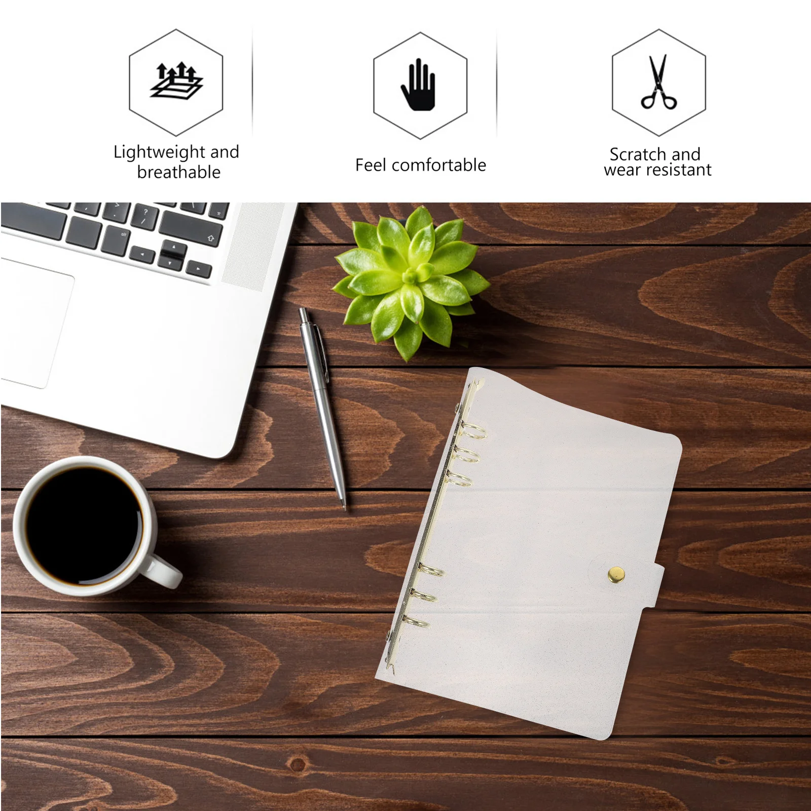 Notepad Case For School Student Lightweight Journal Book Cover Office Supply Handbook Shell Index Divider Folder