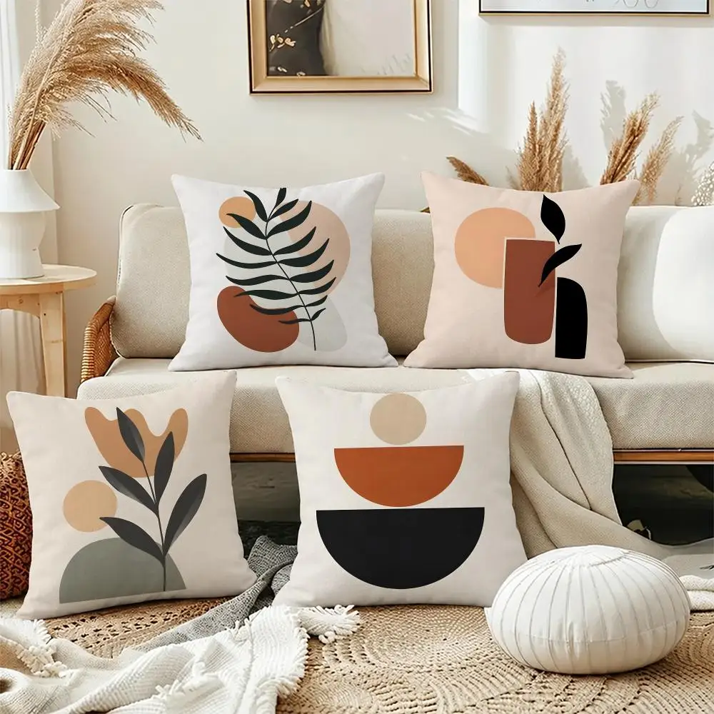 Refined Decor Vase Cushion Cover Short Plush Pillowcase, Washable Wrinkle Resistant Cover for Bedroom Gift