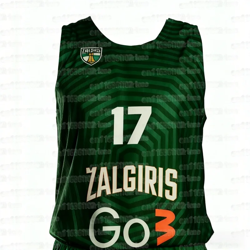 2026 Sommer Neu Zalgiris Kaunas Basketball Match Tank Top Fan-Bekleidung 3D-gedrucktes Sport-T-Shirt Atmungsaktiv Schnelltrocknend Familien-T-Shirt – Detail 4