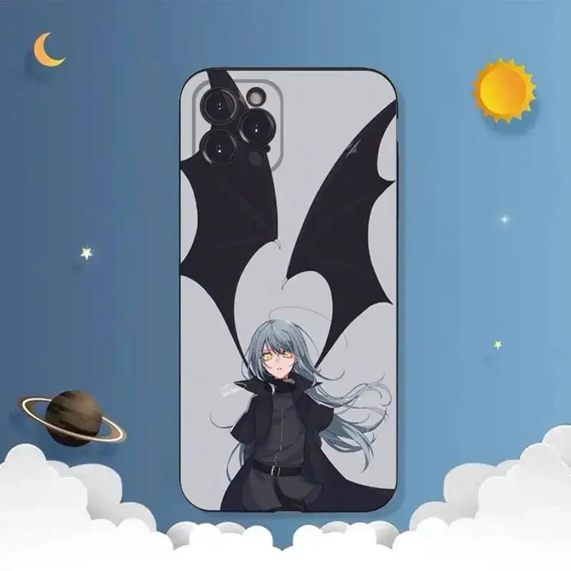 Tensei Slime Rimuru Mirimu Phone Case For iPhone 11 12 Mini 13 14 15 PRO XS MAX X XR 6 7 8 Plus Black Shell