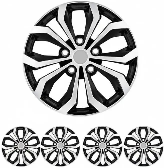 

4PC Set 15" 16" 17" Hubcaps Wheel Cover Universal Fit Most Cars - Spyder Performance