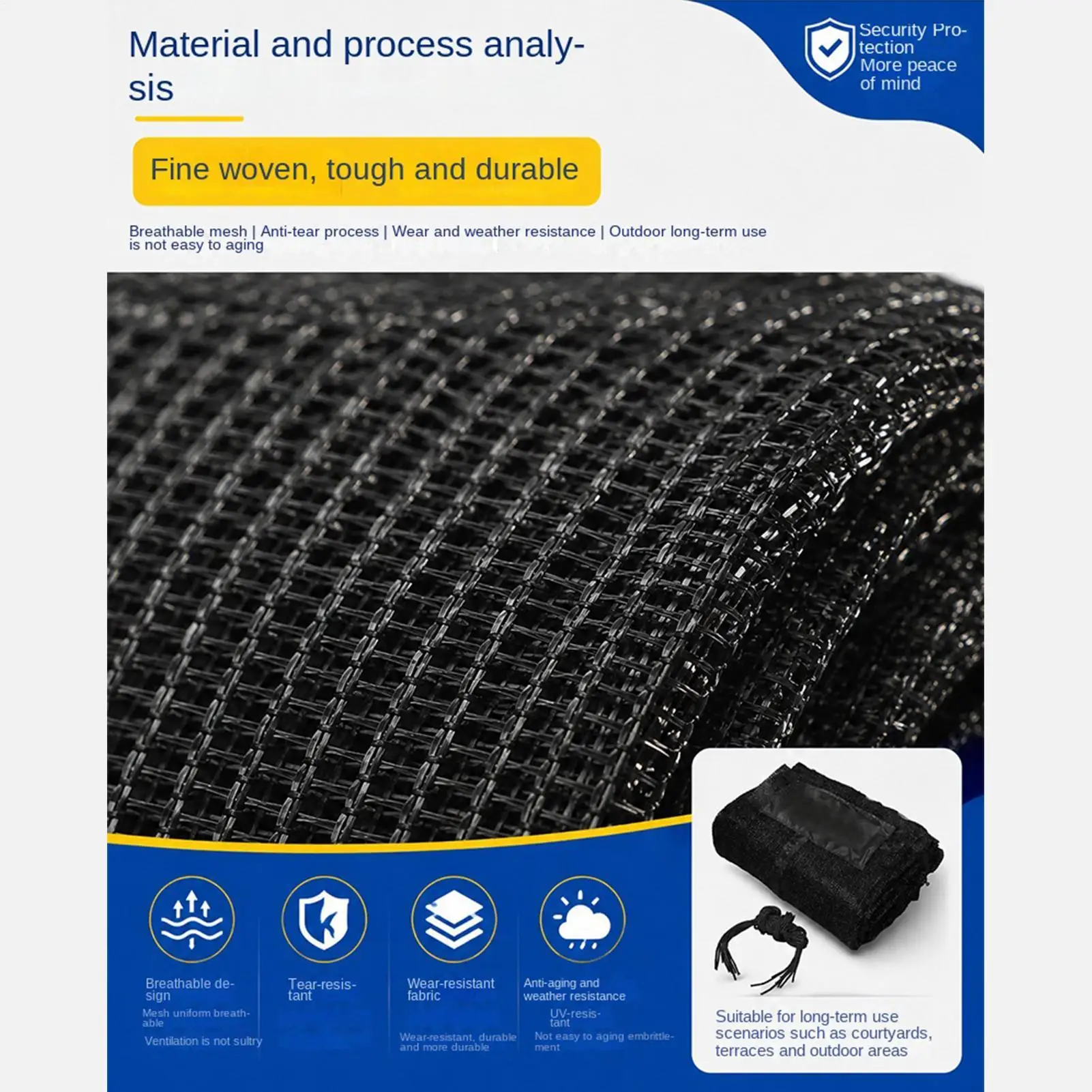 Trampoline Replacement Net Weatherproof Tear-Resistant Universal Replacement Trampoline Net 12-15ft for Home Outdoor Backyard