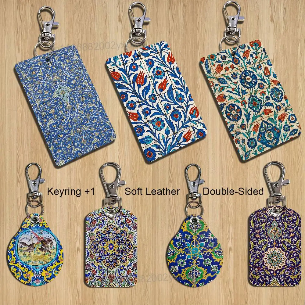 

Eternal Golestan Palace Pattern Keychain Holder Suitable For Subway Bank Card Bus Case Badge Holder Wallet Card Textured pattern