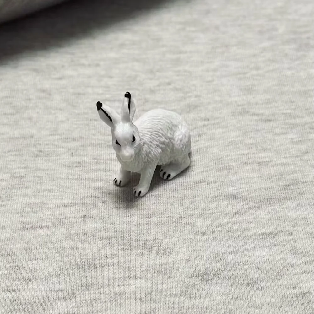 Toymany Simulation Arktischen Hase Polar Tier Modell Spielzeug Mini Figuren Puppen Action Figuren Spielzeug Kinder Geschenk Kuchen Dekoration