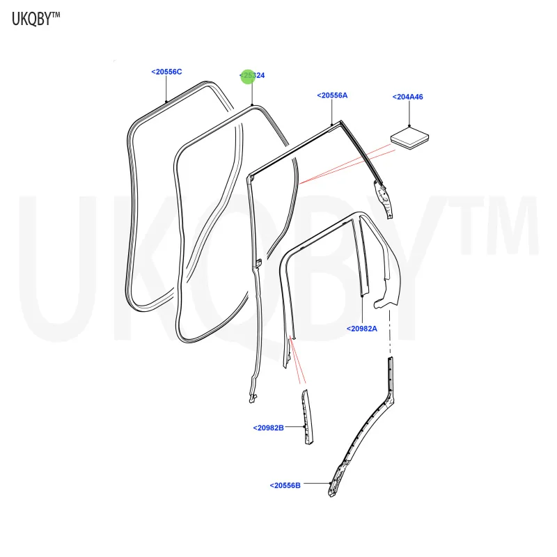 Ra ng e Ro ve r 2013 door seal LR147918 gasket