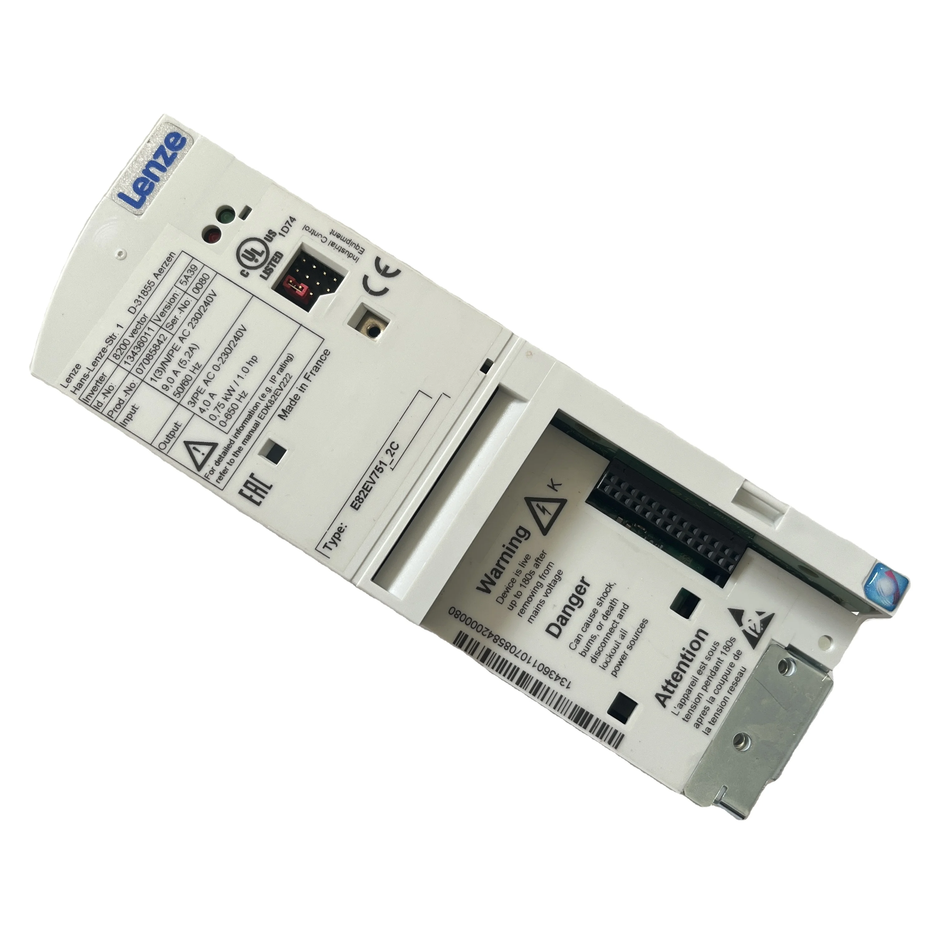 الأصلي الجديد 8200075 KW1PH LENZE - محول التردد E82EV751K2C