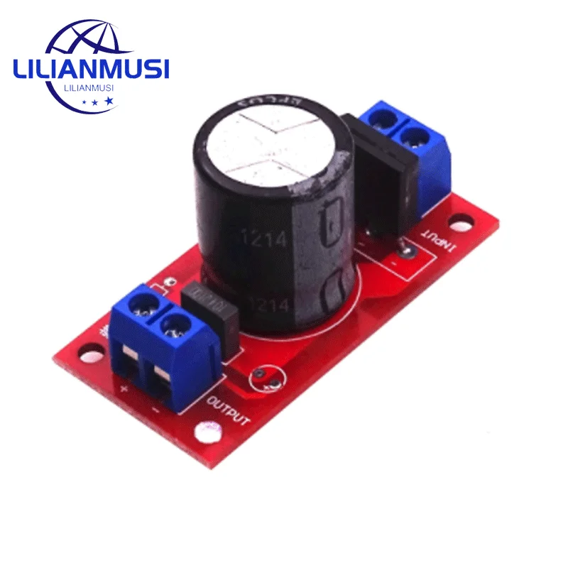 5pcs Rectifier Filter Power Board 3A Rectifier Power Amplifier 8A with Red LED Indicator AC Single Power to DC Single Source