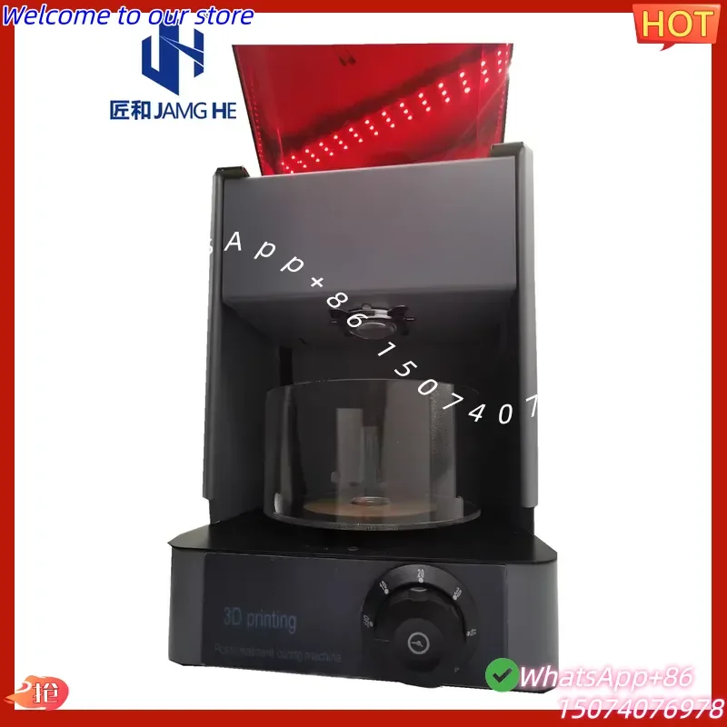 2026 JAMGHE 3D Printer Post - Curing Box LED UV Oven for 3D Printing Models Powerful Auto Rotating