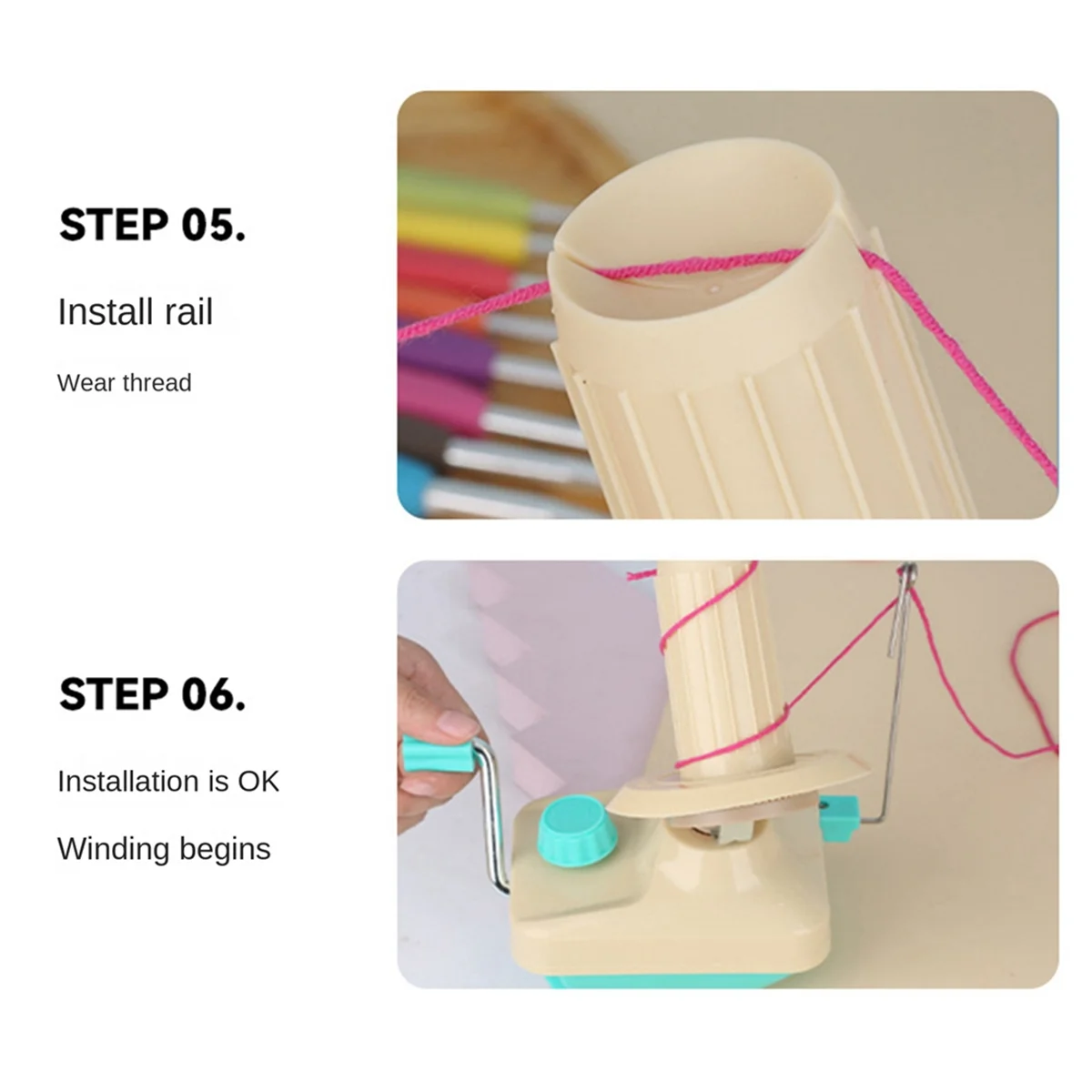NEW Yarn Ball Winder Small Household Hand Winding Machine Wool Ball Finishing Winder is Suitable for Home Use.