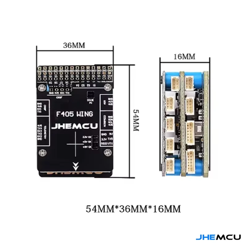 JHEMCU F405 Wing Flight Controller INAV 5V with Built-in Barometer Gyroscope OSD Blackbox BEC for RC Airplane Fixed-Wing