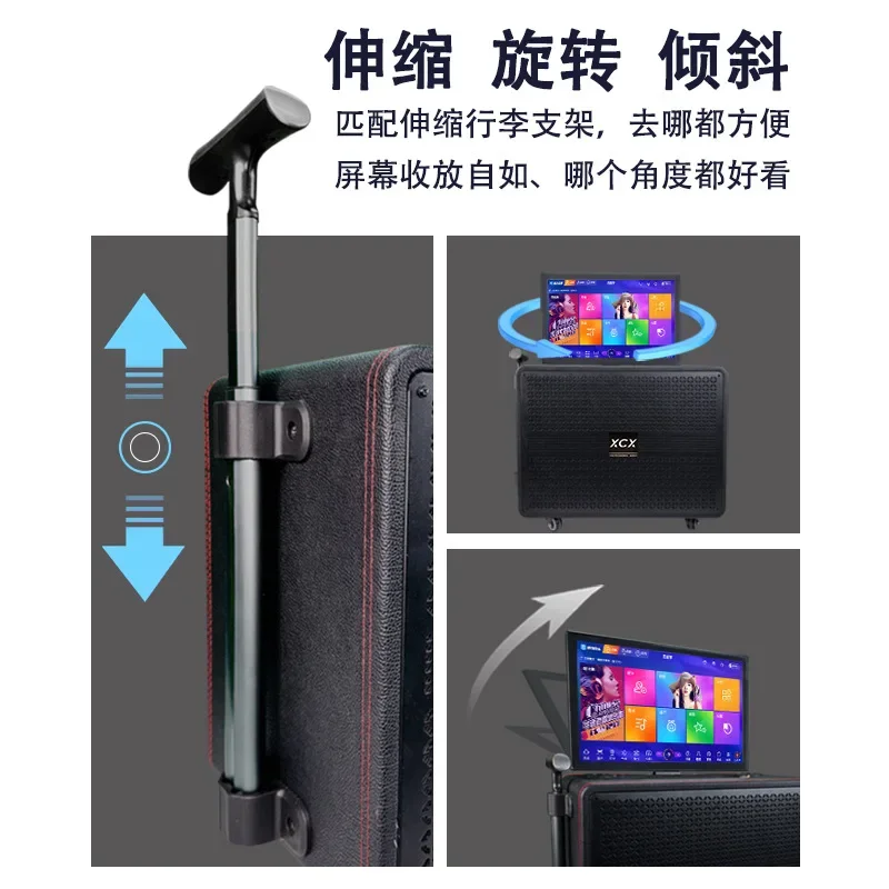 

Outdoor Speaker With Loud Volume And Good Sound Quality, Includes Microphone For Karaoke, Display Screen, Bluetooth, Subwoofer