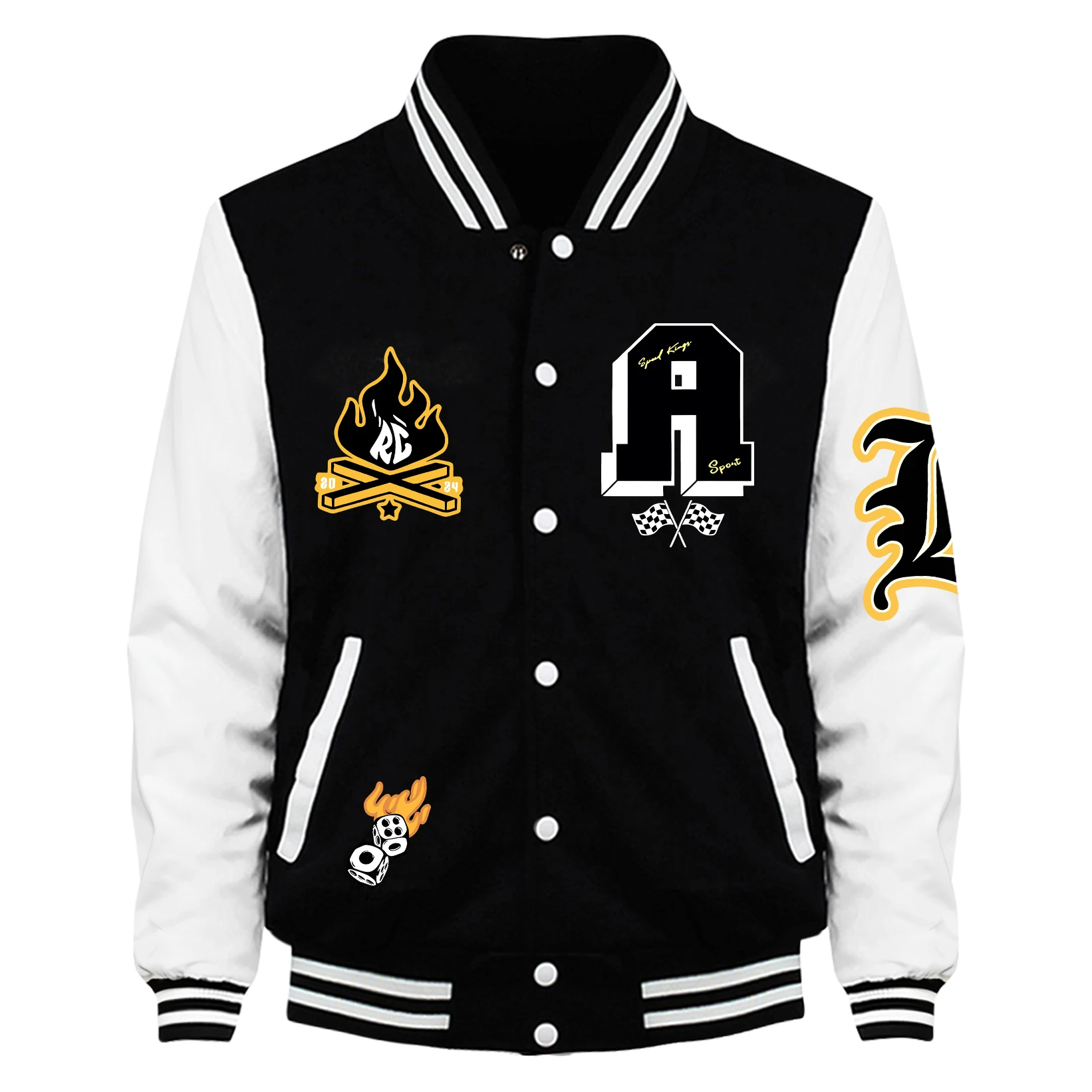 

Hold A Relaxing Exercise Here Design Men Baseball Jackets Fashion Casual Coats Fleece Button Jersey Hot Sale Oversize Clothes