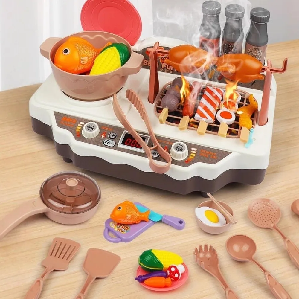 Jouets de cuisine pour enfants 36 en 1, avec effet de pulvérisation sonore et lumineuse, imitant la cuisine, jouets de jeu, cuisinière à gaz Cosplay, jouets de maison de jeu