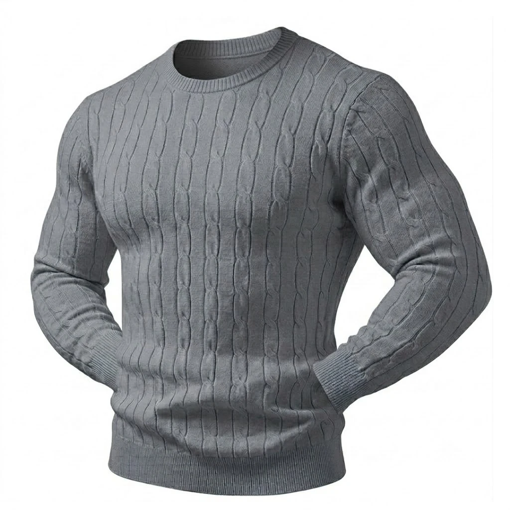 Neuer Herren-Strickpullover Einfarbiger Pullover Warme Lässige Herren-Winterbluse Herren-Winterpullover Outdoor-Rollkragenpullover – Detail 10