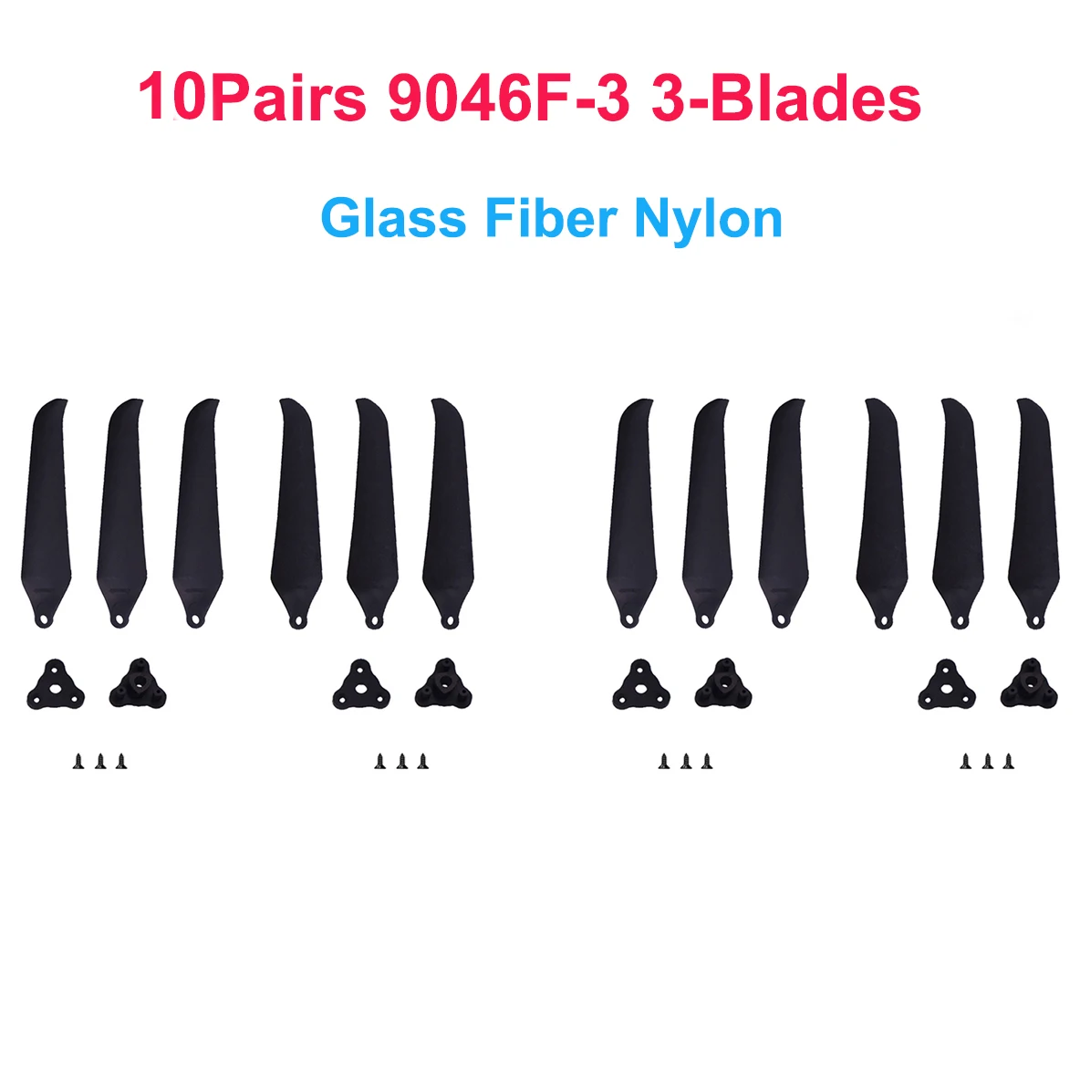 10 Paar (10CW + 10CCW) Gemfan F7036 F1051 10-Zoll-Faltpropeller 2-Blatt/3-Blatt-Glasfaser-Nylon für FPV-Drohnen mit großer Reichweite – Detail 34