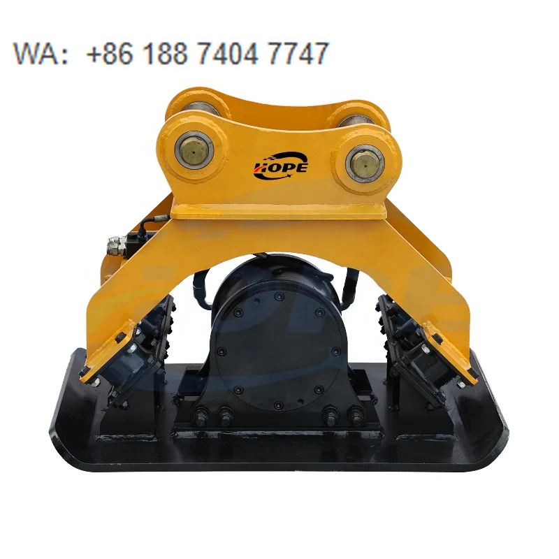 Фото Отличная гидравлическая виброплита с муфтой для экскаваторов 5-9 т, 2000 об/мин, для надежного уплотнения грунта