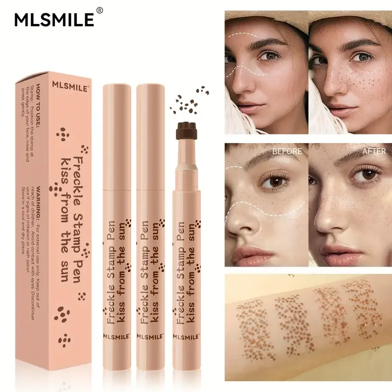 防水そばかすスタンプペン長持ちで自然な偽そばかすメイクアップドットスポットペン、すべての肌の色合いの女性用そばかすペン