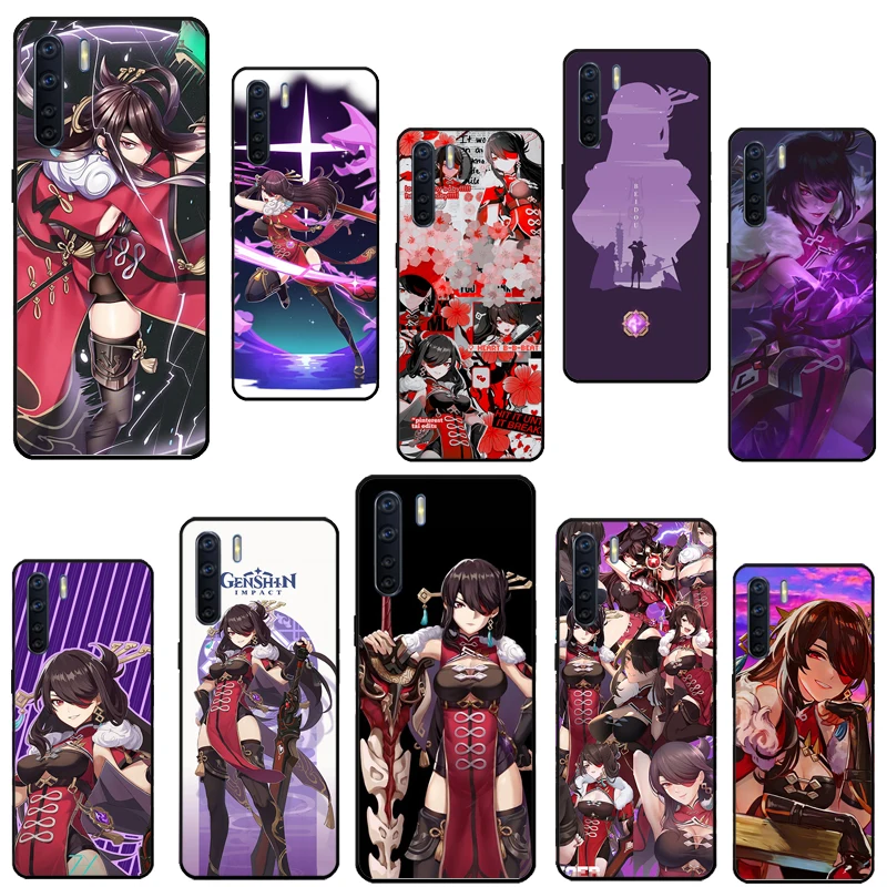 Genshin Impact Beidou Case For OPPO A96 A76 A16 A94 A74 A54 A77 A17 A16 A52 A72 A91 A93 A5 A9 A31 A53 A57s Cover