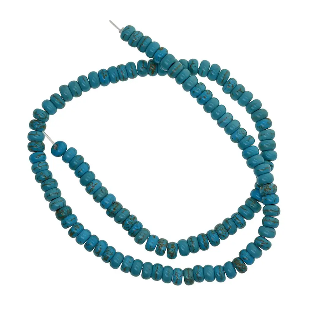 Natural Turquoise Gemstone Beads Strand for Men Bracelets Necklace Crafts Beading and Sewing Material