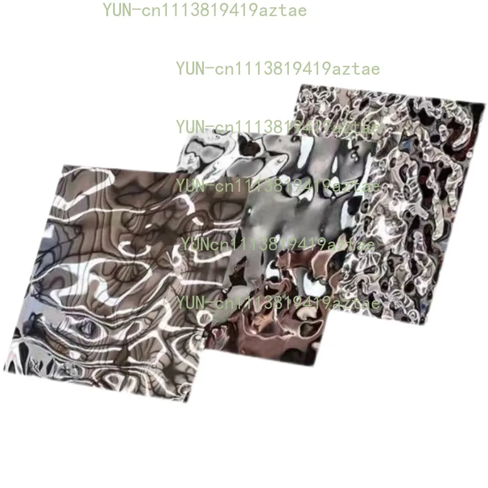 Mirror Water Ripple Stainless Steel Panel Concave Convex Wave Ceiling Background Wall Decor Sheet