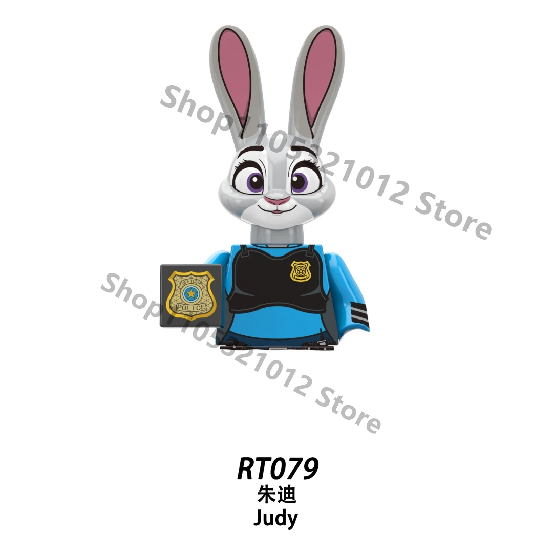Disney Film Zootopia Set Modell Qrnament Baustein Der Zoo Fuchs Hase Bär Faultier Rind Löwe Mini Actionfigur Spielzeug Geschenk