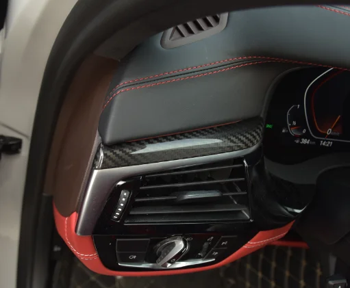 Customized 9-Piece Carbon Fiber Interior Accessories Set New Condition Steering Wheel Upper Left Corner Decoration
